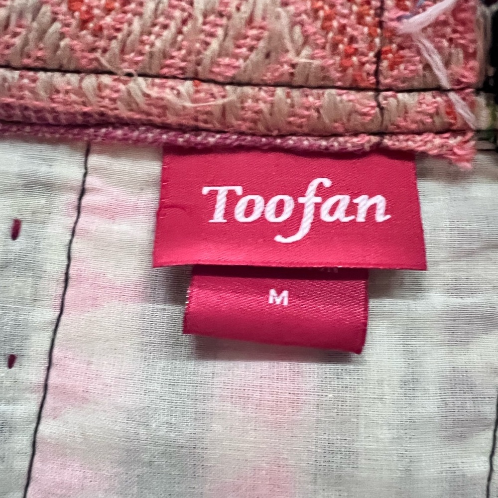 TooFan Patchwork Quilted Jacket | 100% Cotton | Wood Buttons | Medium - Picture 4 of 11